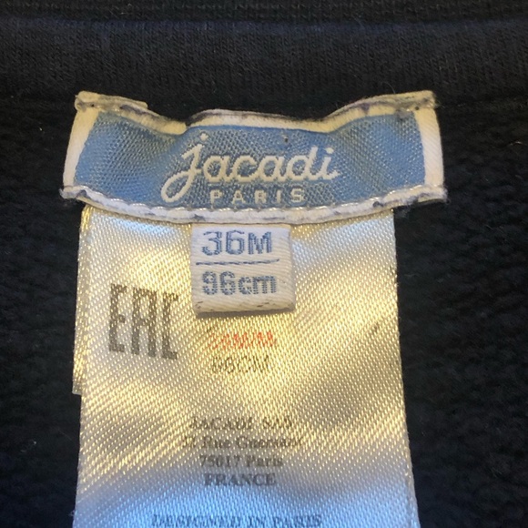 Jacadi Paris Eiffel Tower Navy Blue Pullover Sweatshirt size 36M (29-32 lbs) - Picture 5 of 5